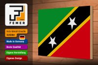 Holzschild Flagge St. Kitts und Nevis 30x20cm Saint Kitts