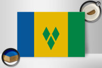 Holzschild Flagge Saint Vincent und Grenadinen 30x20cm
