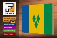 Holzschild Flagge Saint Vincent und Grenadinen 30x20cm