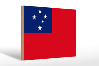 Holzschild Flagge Samoas 30x20cm Flag of Samoa