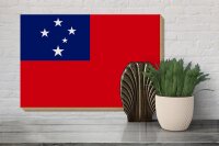 Holzschild Flagge Samoas 30x20cm Flag of Samoa
