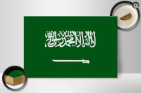 Holzschild Flagge Saudi-Arabien 30x20cm Flag Saudi Arabia