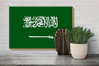 Holzschild Flagge Saudi-Arabien 30x20cm Flag Saudi Arabia