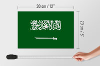 Holzschild Flagge Saudi-Arabien 30x20cm Flag Saudi Arabia