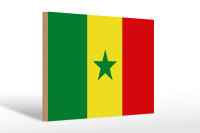 Holzschild Flagge Senegal 30x20cm Flag of Senegal