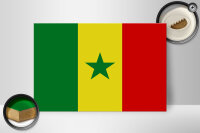 Holzschild Flagge Senegal 30x20cm Flag of Senegal