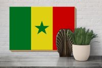 Holzschild Flagge Senegal 30x20cm Flag of Senegal