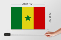 Holzschild Flagge Senegal 30x20cm Flag of Senegal