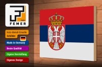Holzschild Flagge Serbiens 30x20cm Flag of Serbia