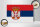 Holzschild Flagge Serbiens 30x20cm Flag of Serbia