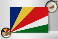 Holzschild Flagge Seychellen 30x20cm Flag of Seychelles