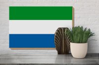 Holzschild Flagge Sierra Leones 30x20cm Flag Sierra Leone