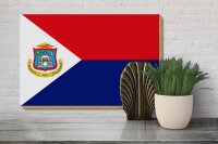 Holzschild Flagge Sint Maartens 30x20cm Flag Sint Maarten