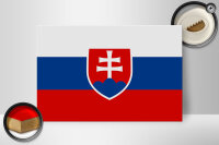 Holzschild Flagge Slowakei 30x20cm Flag of Slovakia