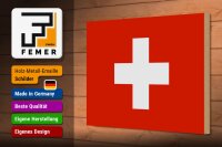 Holzschild Flagge Schweiz 30x20cm Flag of Switzerland