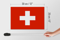 Holzschild Flagge Schweiz 30x20cm Flag of Switzerland