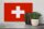 Holzschild Flagge Schweiz 30x20cm Flag of Switzerland