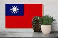 Holzschild Flagge China 30x20cm Flag of Taiwan
