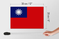 Holzschild Flagge China 30x20cm Flag of Taiwan