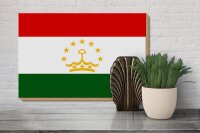 Holzschild Flagge Tadschikistan 30x20cm Flag of Tajikistan