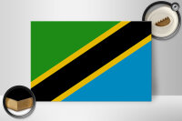 Holzschild Flagge Tansanias 30x20cm Flag of Tanzania