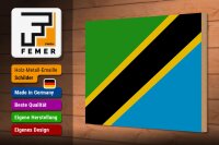 Holzschild Flagge Tansanias 30x20cm Flag of Tanzania