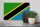 Holzschild Flagge Tansanias 30x20cm Flag of Tanzania