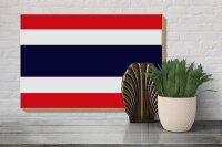 Holzschild Flagge Thailands 30x20cm Flag of Thailand