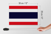 Holzschild Flagge Thailands 30x20cm Flag of Thailand