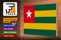 Holzschild Flagge Togos 30x20cm Flag of Togo
