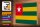 Holzschild Flagge Togos 30x20cm Flag of Togo