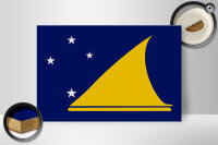 Holzschild Flagge Tokelaus 30x20cm Flag of Tokelau