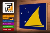 Holzschild Flagge Tokelaus 30x20cm Flag of Tokelau