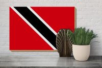 Holzschild Flagge Trinidad und Tobagos 30x20cm Falg