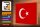 Holzschild Flagge Türkei 30x20cm Flag of Turkey