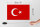 Holzschild Flagge Türkei 30x20cm Flag of Turkey