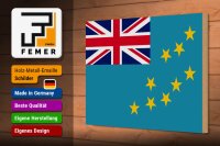 Holzschild Flagge Tuvalus 30x20cm Flag of Tuvalu