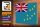 Holzschild Flagge Tuvalus 30x20cm Flag of Tuvalu