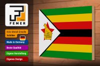 Holzschild Flagge Simbabwes 30x20cm Flag of Zimbabwe