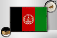 Holzschild Flagge Afghanistans 30x20cm Retro Afghanistan