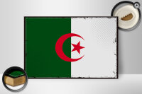 Holzschild Flagge Algerien 30x20cm Retro Flag Algeria