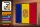 Holzschild Flagge Andorra 30x20cm Retro Flag of Andora