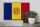 Holzschild Flagge Andorra 30x20cm Retro Flag of Andora