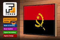 Holzschild Flagge Angolas 30x20cm Retro Flag of Angola