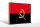 Holzschild Flagge Angolas 30x20cm Retro Flag of Angola