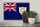Holzschild Flagge Anguillas 30x20cm Retro Flag of Anguilla