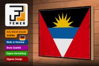 Holzschild Flagge Antigua und Barbuda 30x20cm Retro Flag