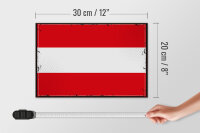 Holzschild Flagge Österreich 30x20cm Retro Flag of Austria