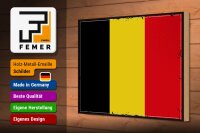 Holzschild Flagge Belgien 30x20cm Retro Flag of Belgium