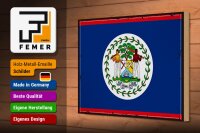 Holzschild Flagge Belizes 30x20cm Retro Flag of Belize